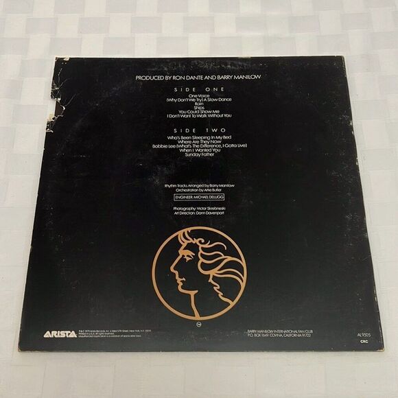 LP Vinyl Barry Manilow One Voice with Dust Cover and Sleeve - Picture 3 of 11